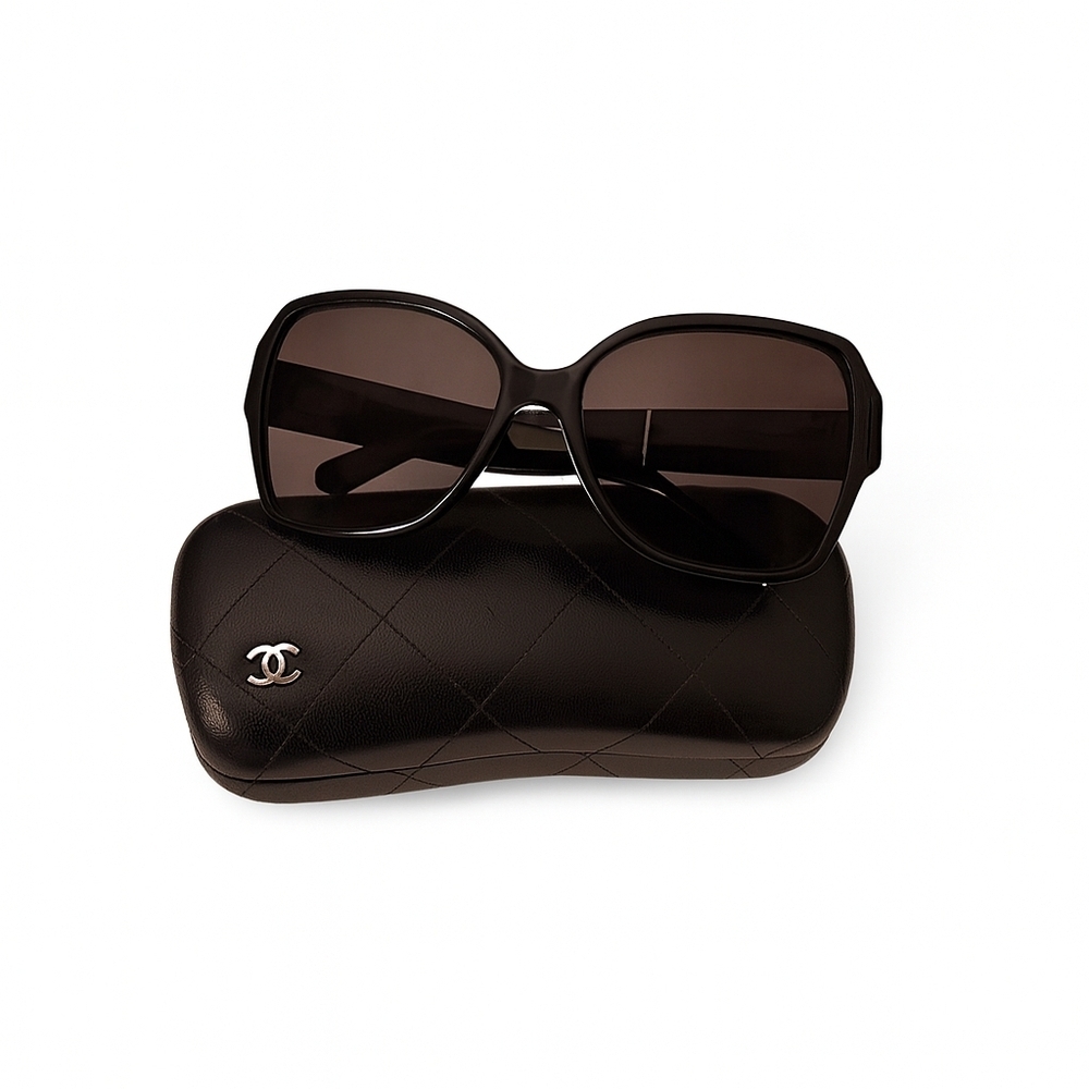 Chanel 5330-Q Quilted Black Sunglasses Gradient Lens With Case